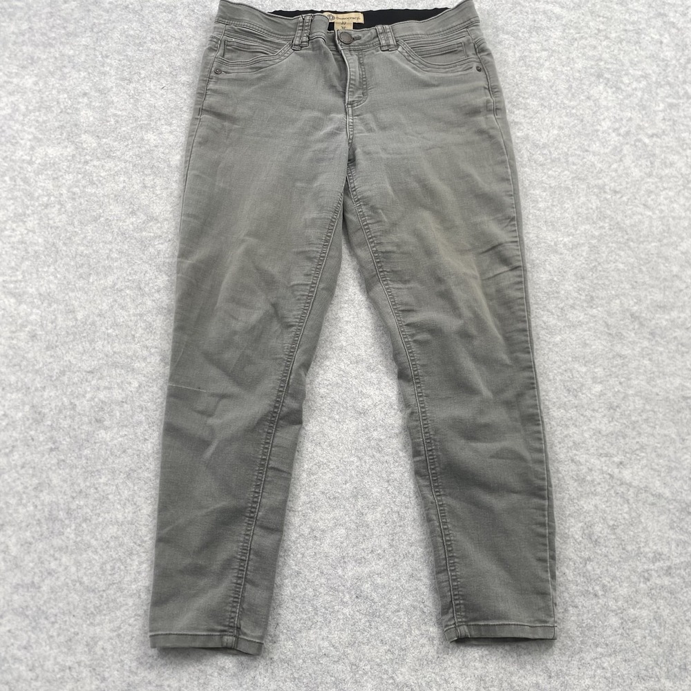 Democracy Ab Technology Skinny Jeans Womens 10 (36x25) Gray High Rise *HOLE*